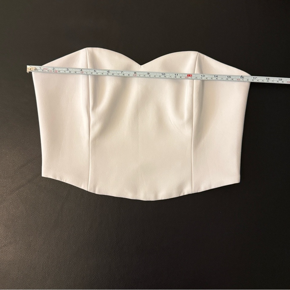 Debora Carvalho Women’s Two-Piece White Strapless Top & Pants Set Size 42 8-10 - Picture 5 of 14